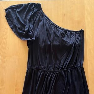Old Navy black one-shouldered knit dress